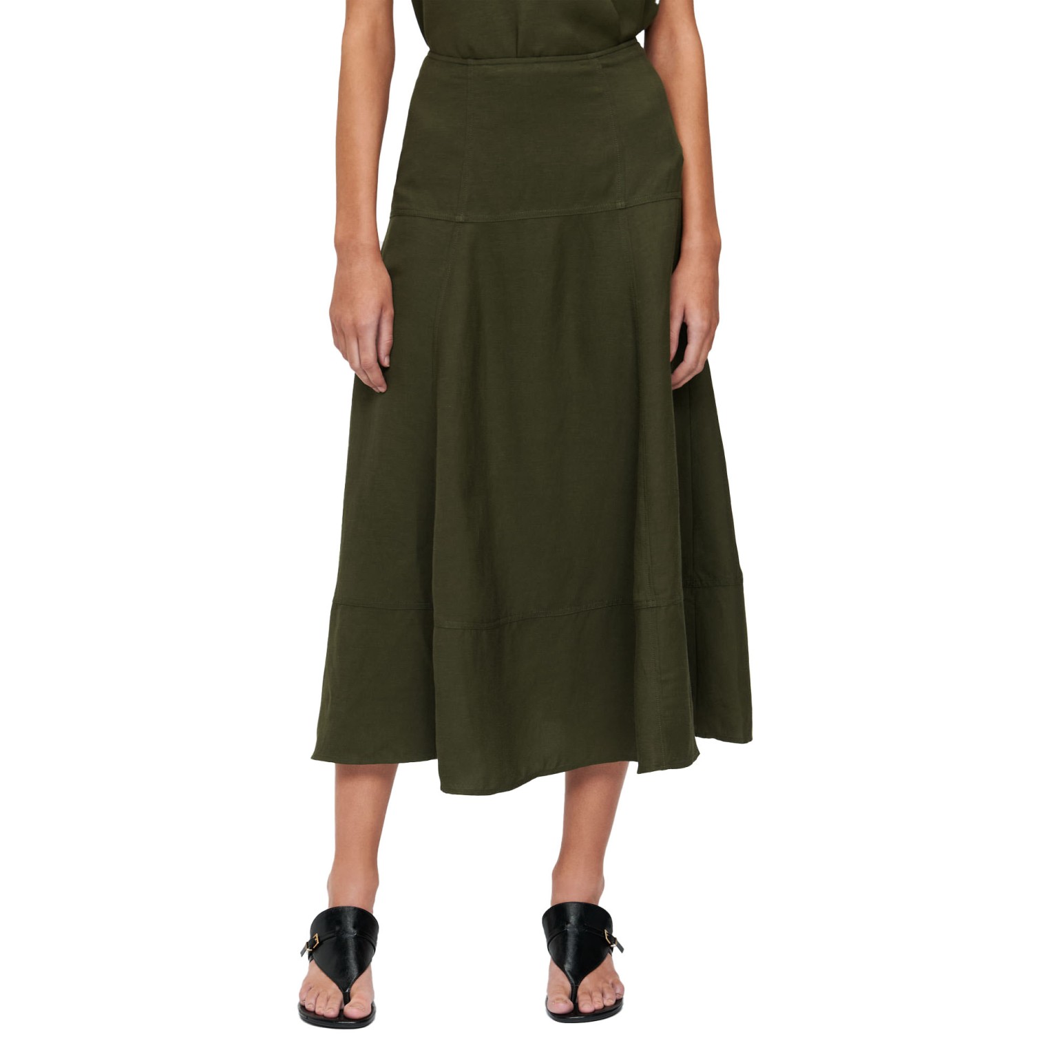 Veronika Maine Viscose Linen Full Skirt